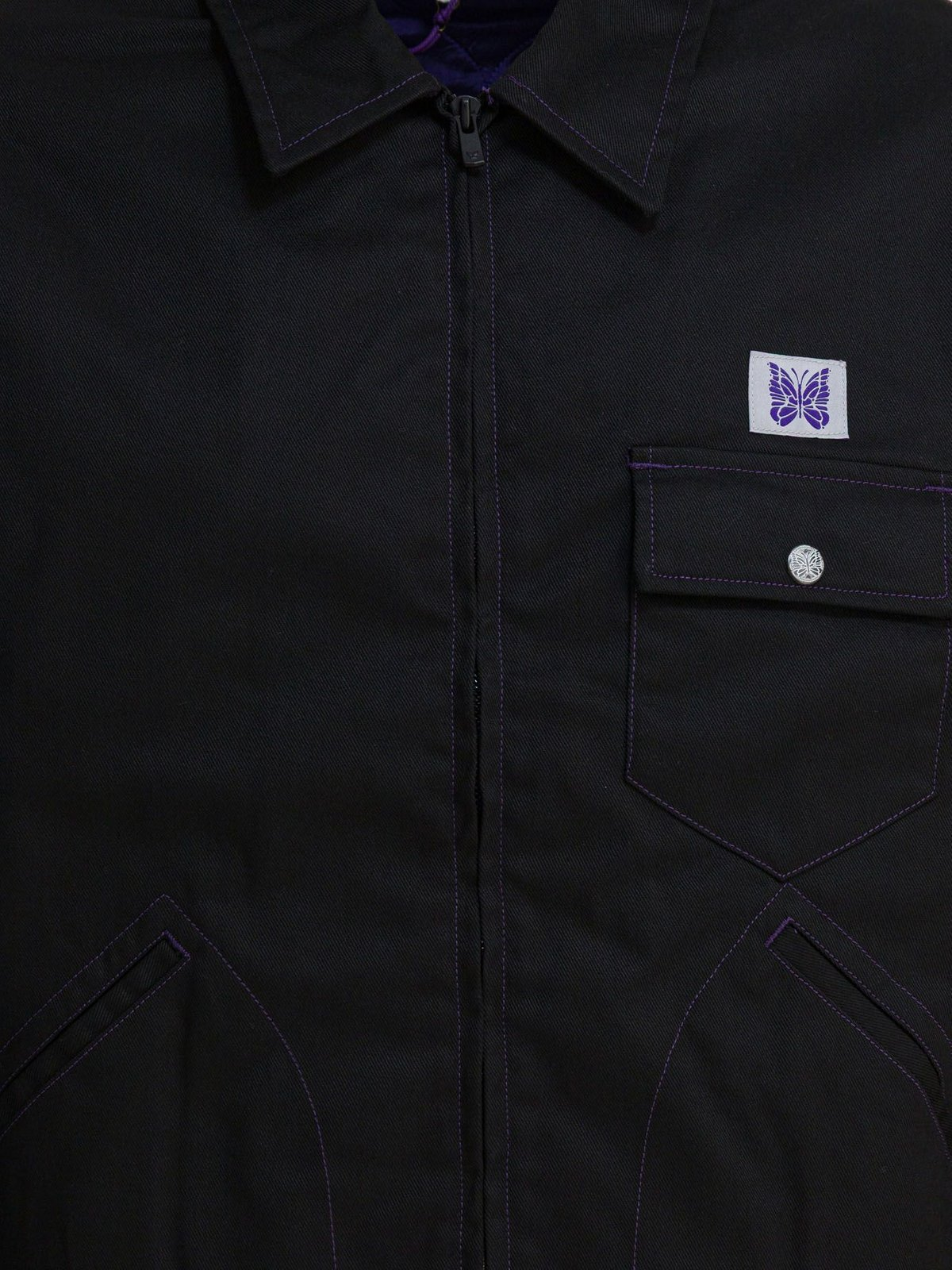 Classic Black Jacket with Front Zipper