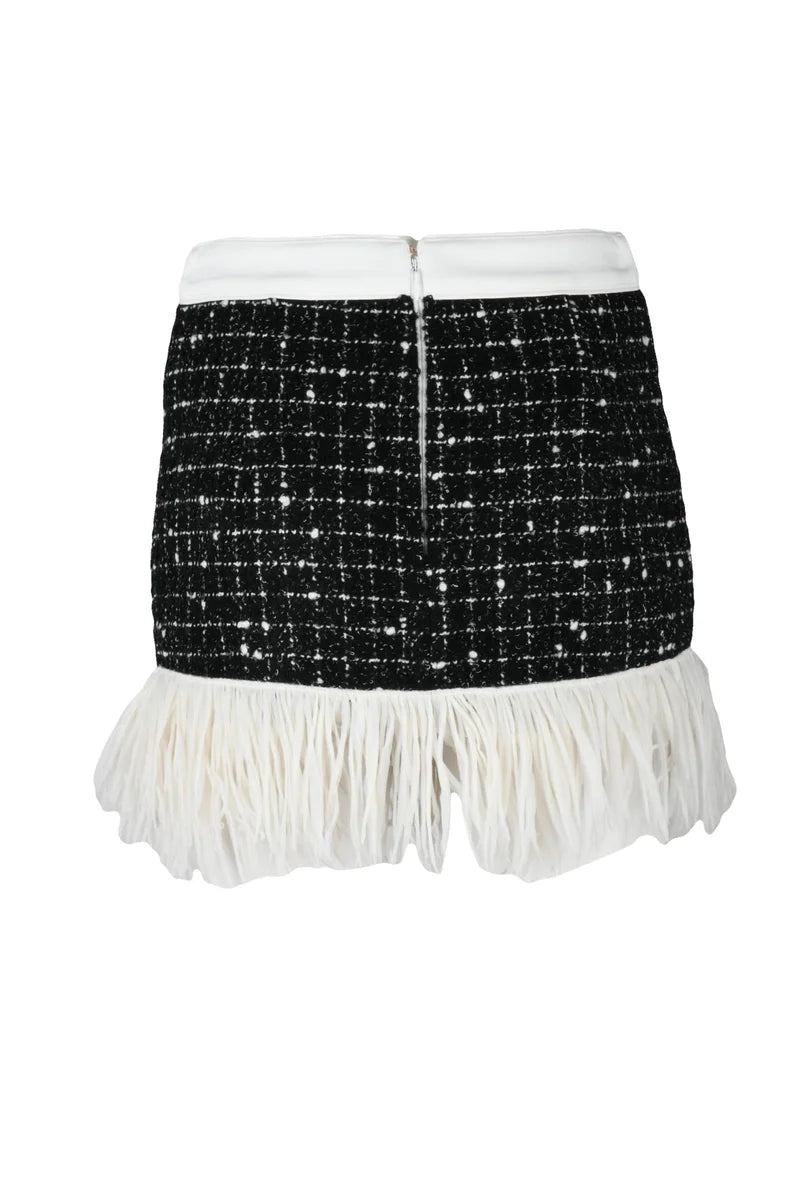 Jacquard Skirt - Black/White