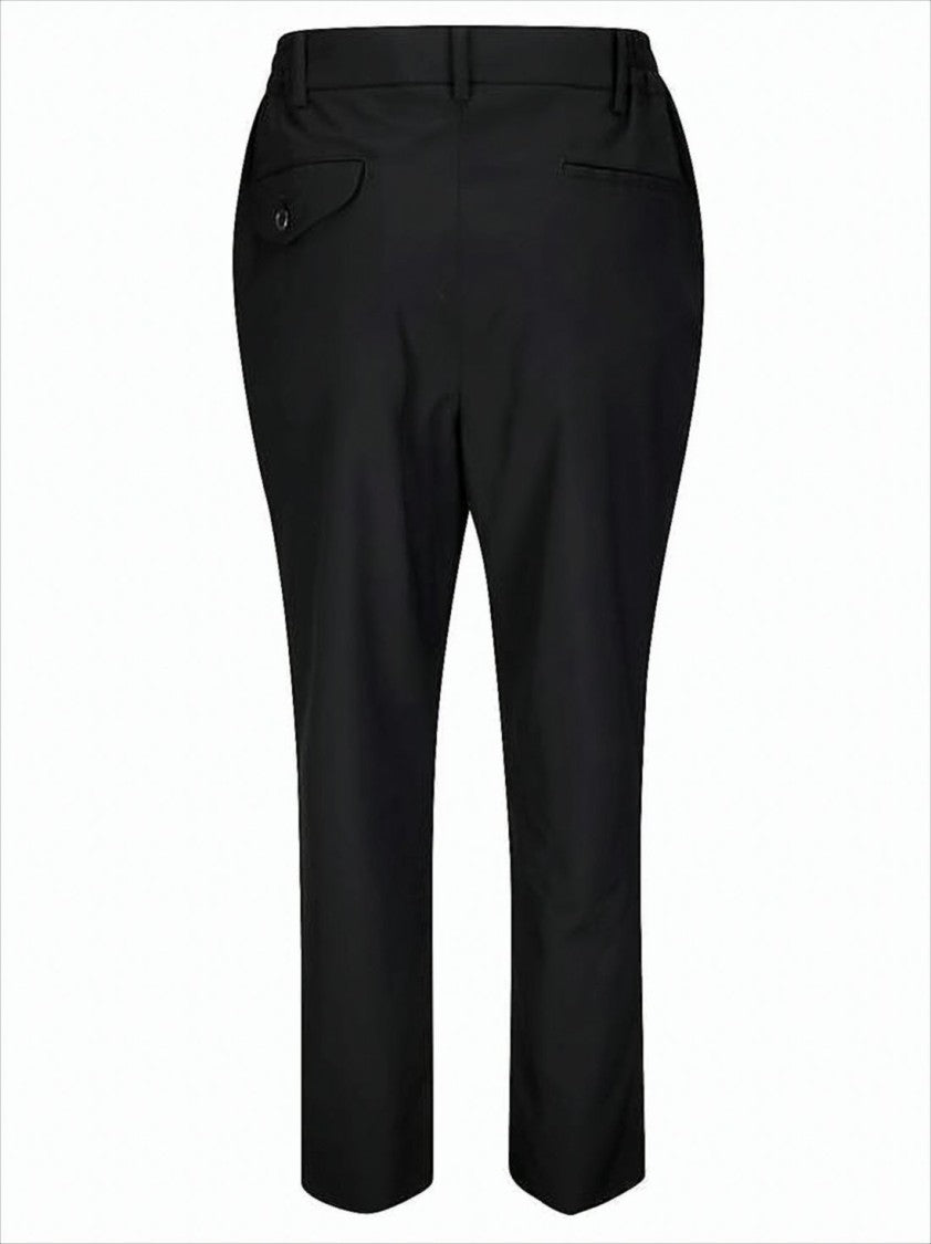Tailored Straight-Leg Pants with Mid-Rise Waist