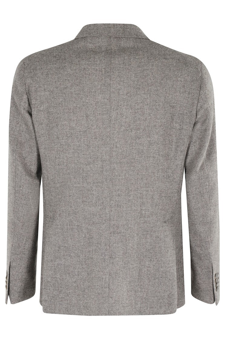 Cut-Off Turple One-Breasted Cashmere Blend Jacket