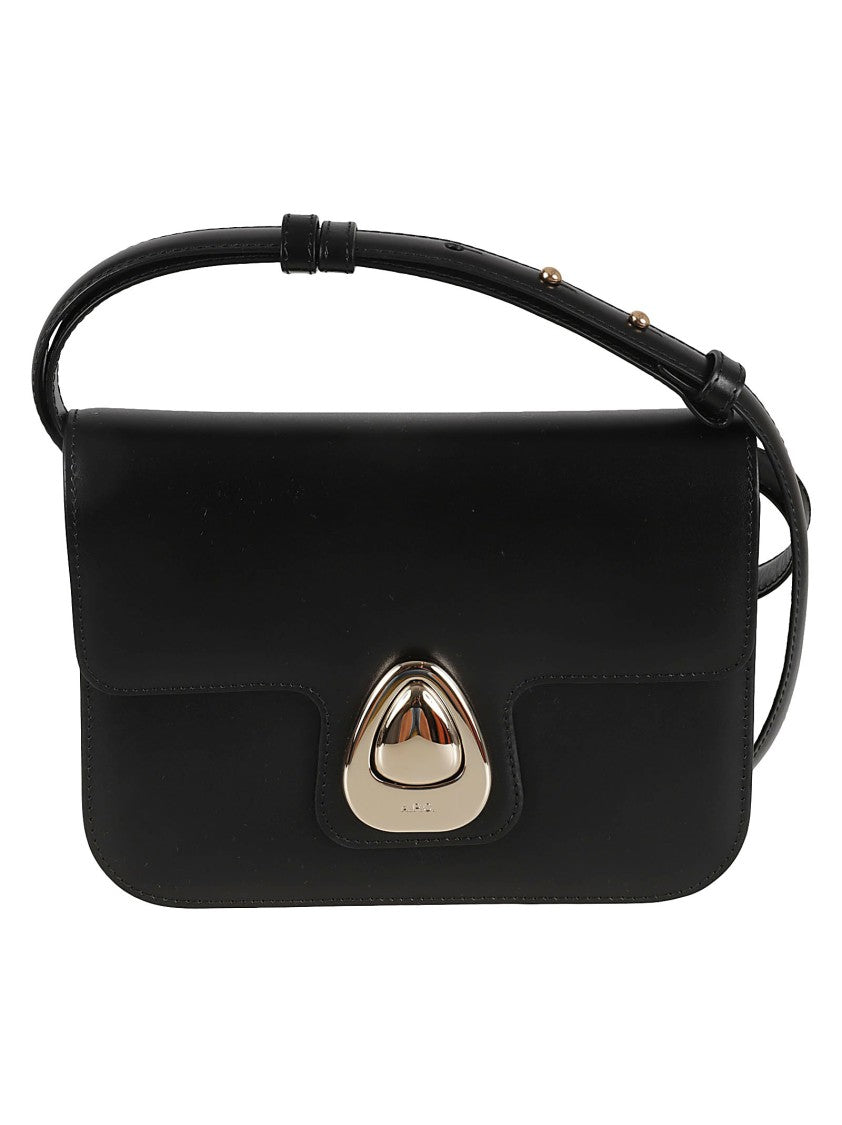Structured Cowhide Leather Shoulder Bag
