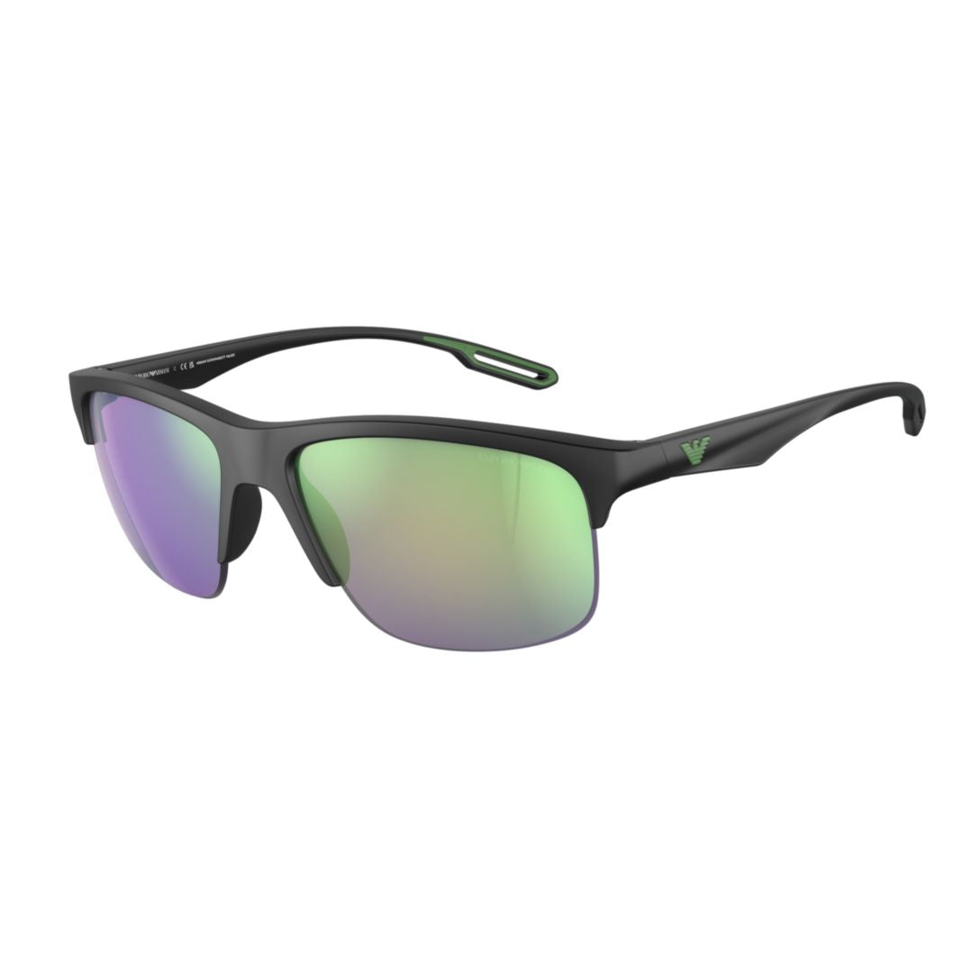 4188u Sole Semi-Rimless Black Sunglasses with Gradient Lenses