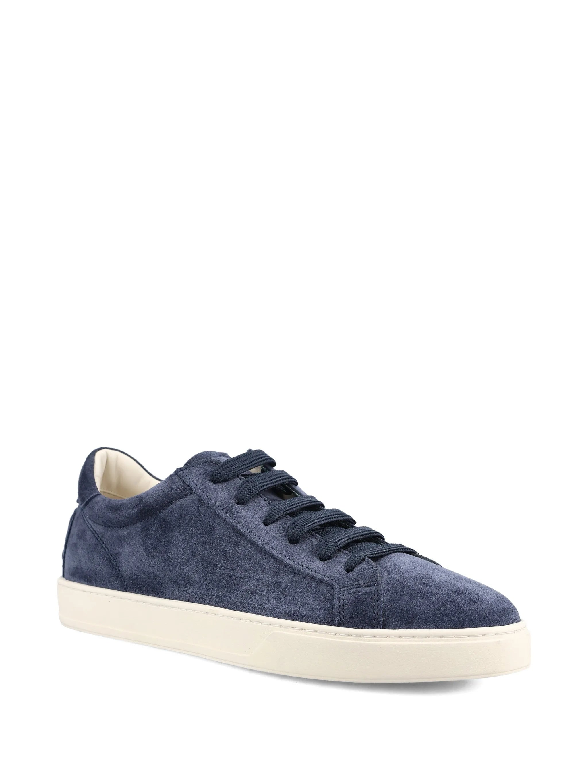 Blue Sneakers Monochromatic Suede Sneakers