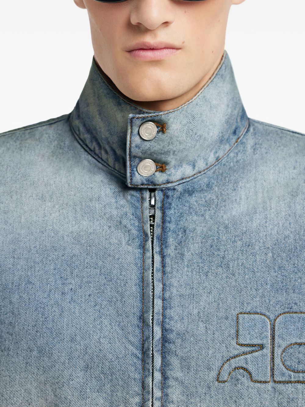 Silk-Nylon Denim Jacket