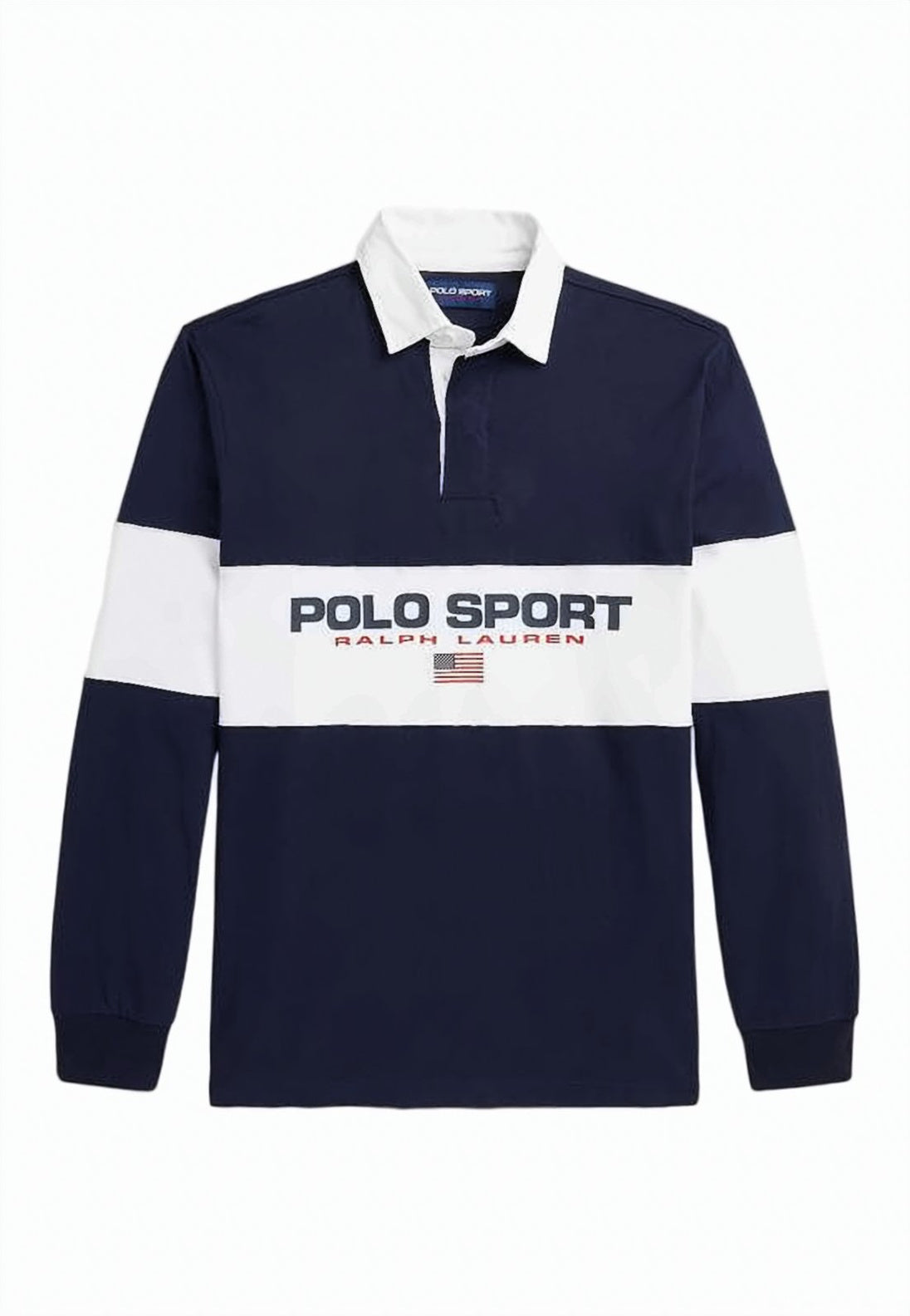 Navy Blue Rugby-Style Shirt