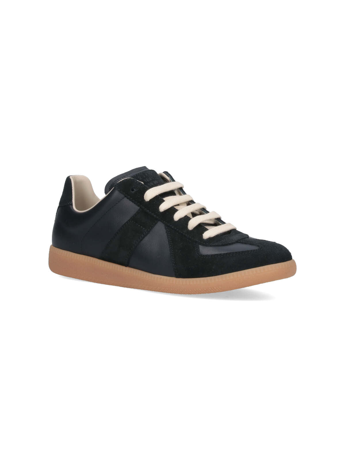 "Replica" Sneakers In Black Leather