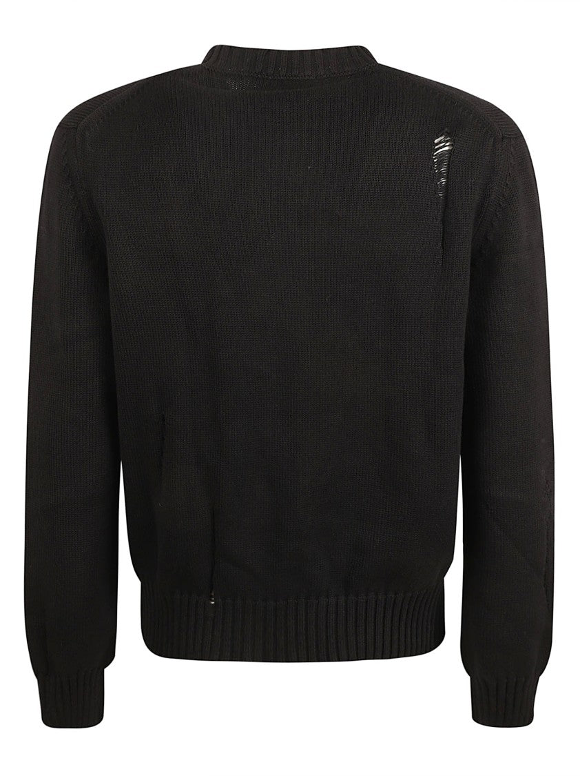 Distressed Black Sweater