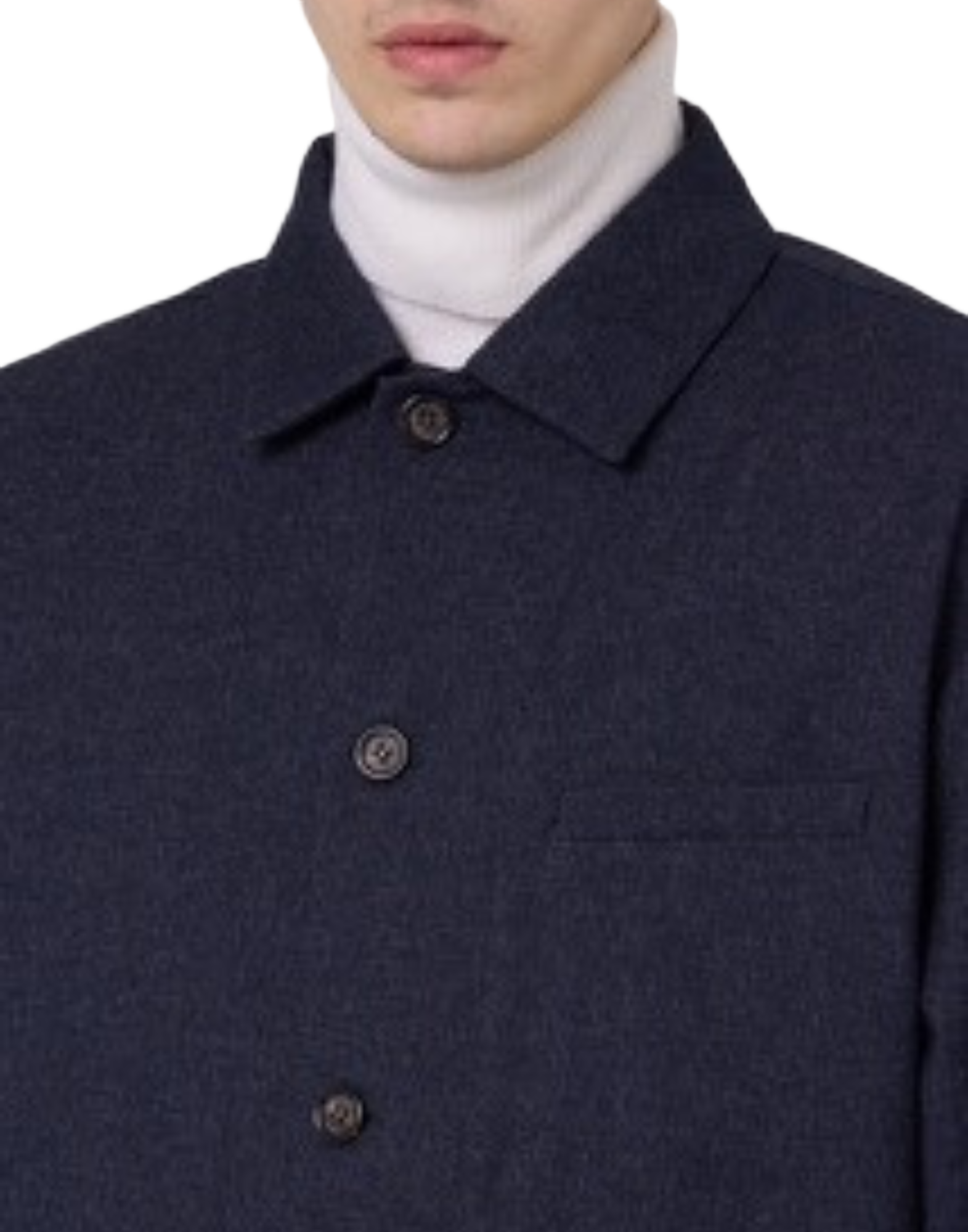 Three-Pocket Shirt Jacket With Classic Collar