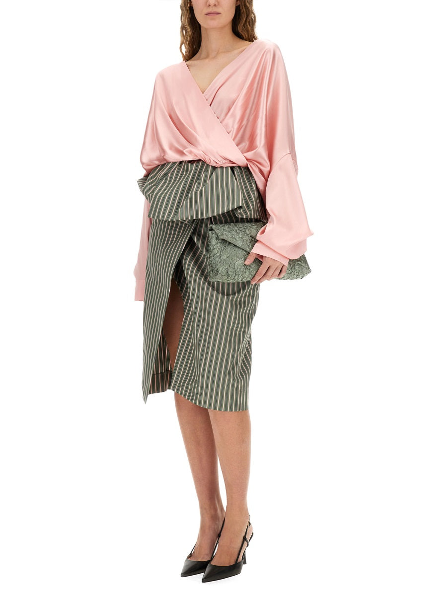 Striped Midi Skirt