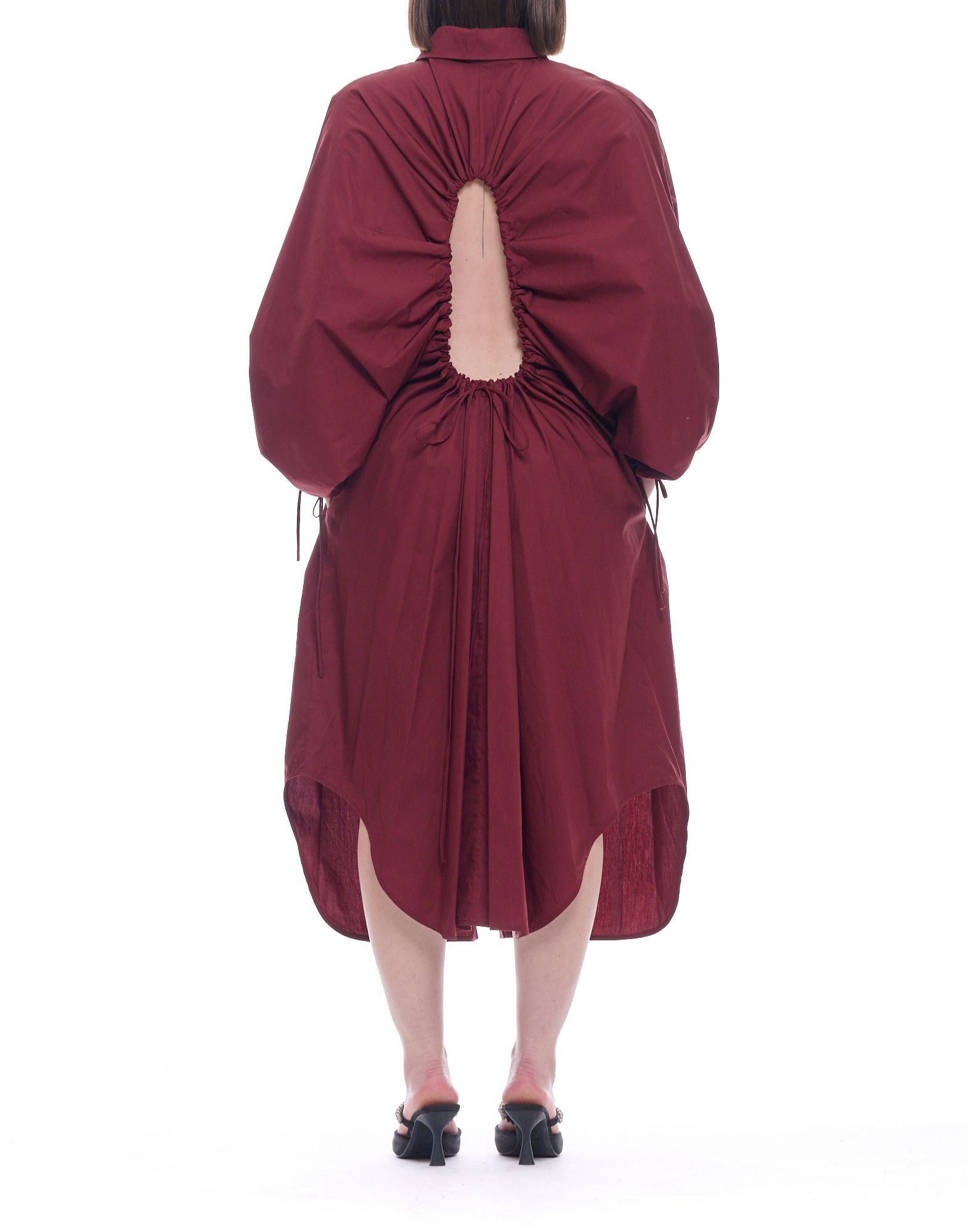 Oversized Cotton Brandy Red Women’s Dress