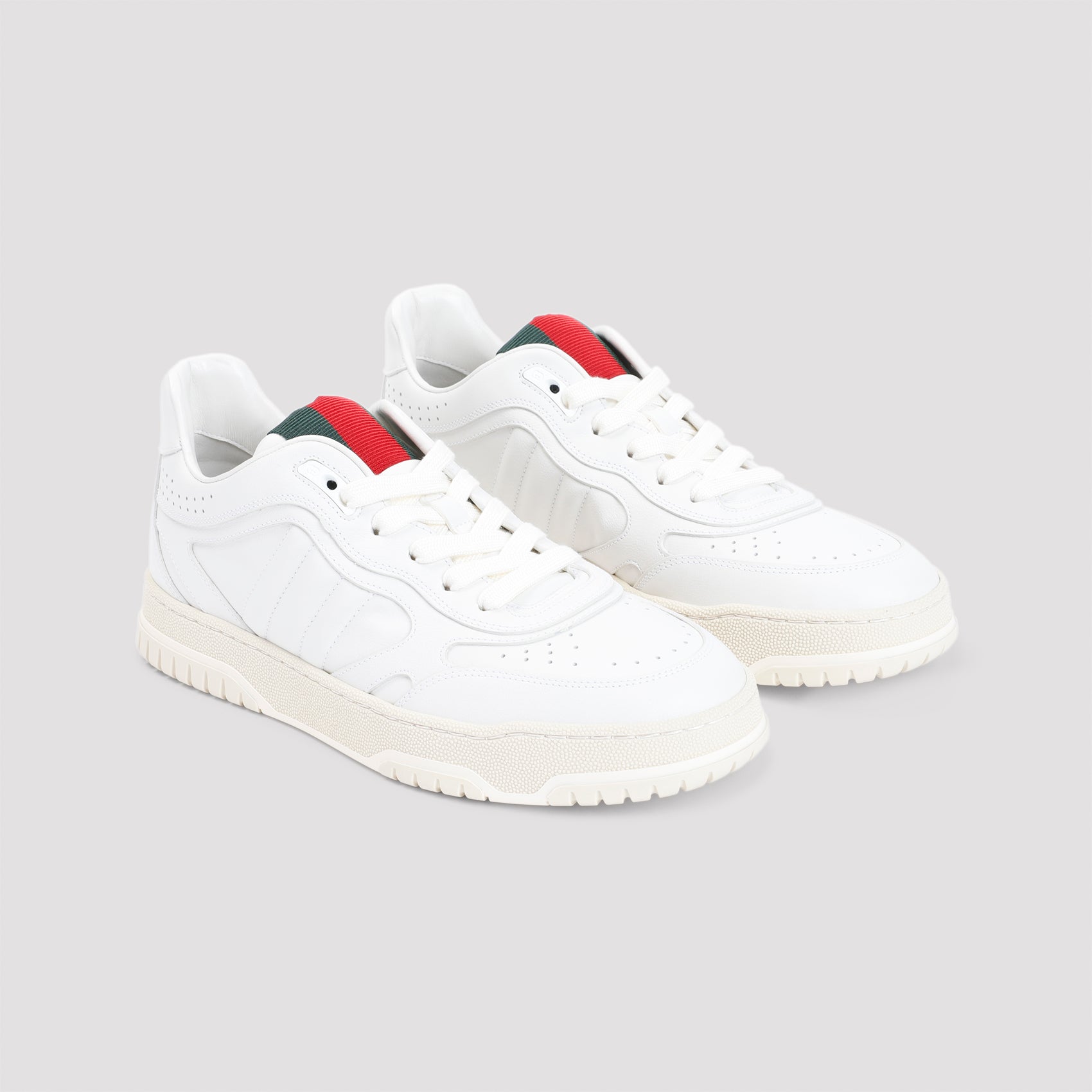Minimalist Leather Lace-Up Sneakers with Iconic Logo