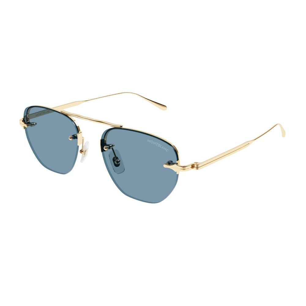 Mb0404S Linea Nib Geometric Metal Frame Montblanc Sunglasses