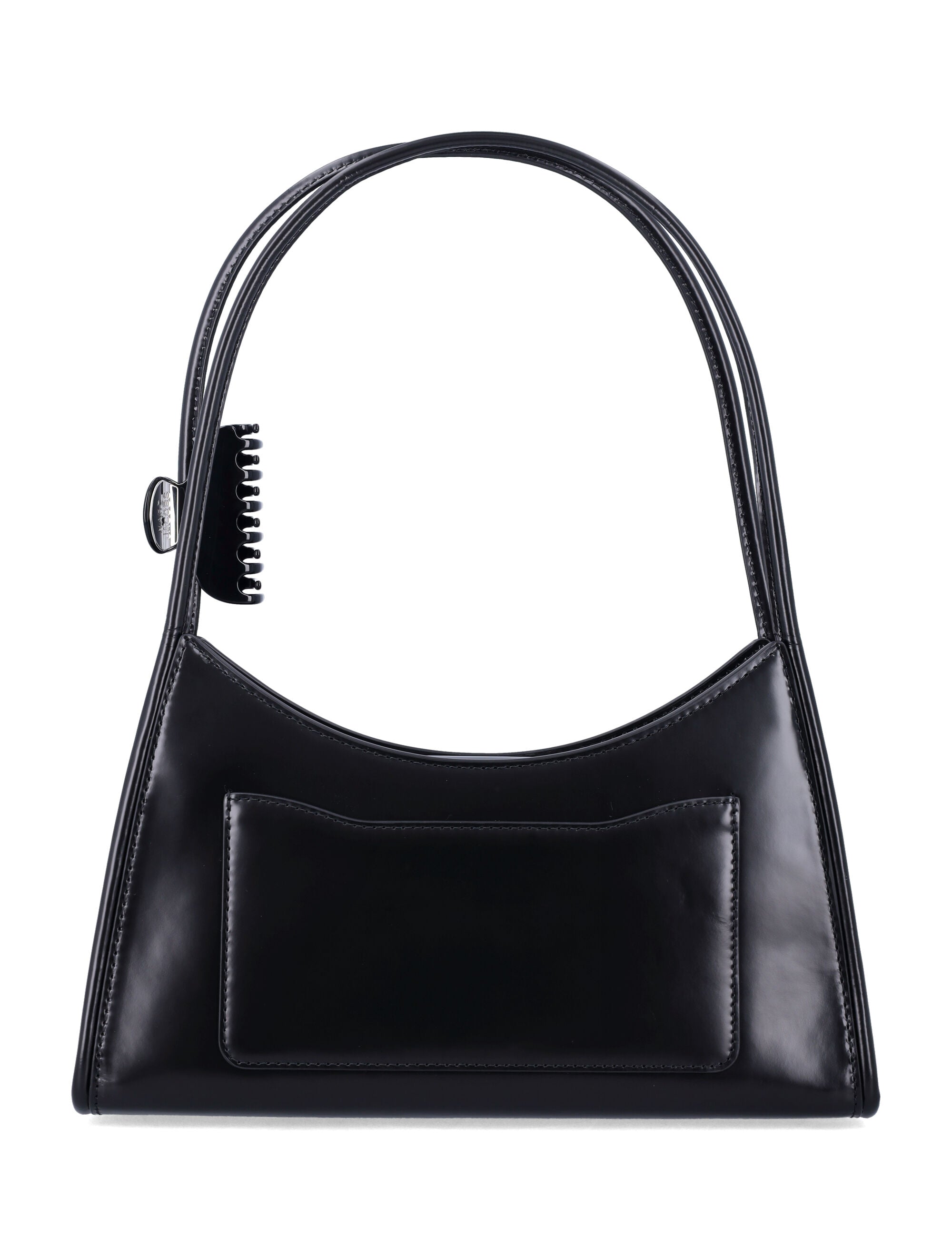 Glam Claw Clip Leather Shoulder Bag