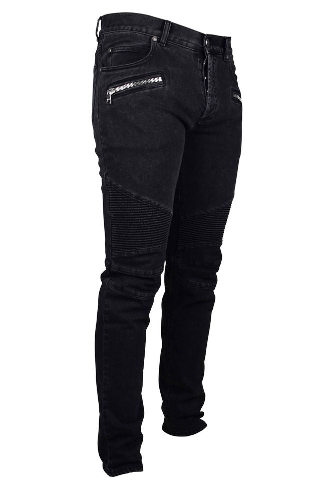 Skinny Black Jeans With Washed Effect
