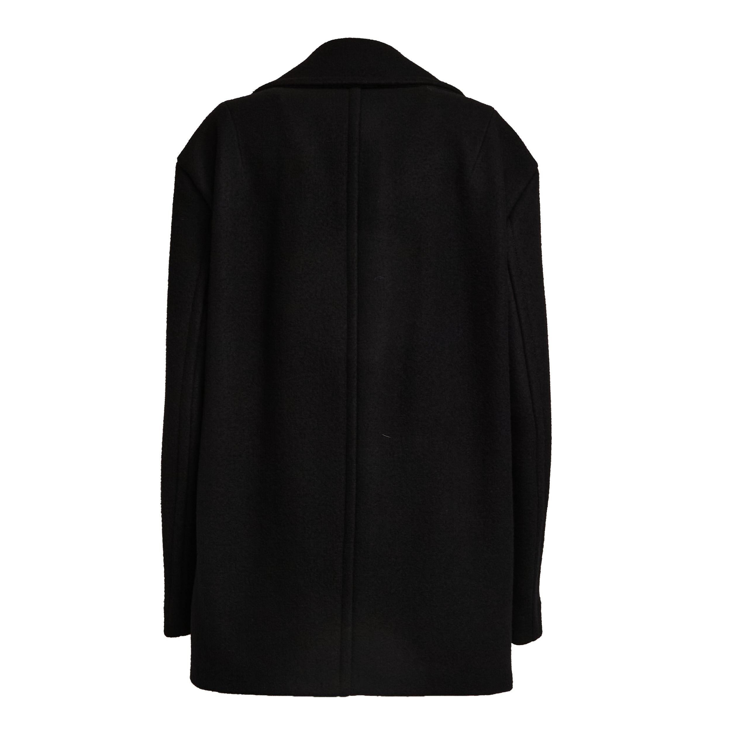Double-Breasted Wool Jacket with Wide Lapels