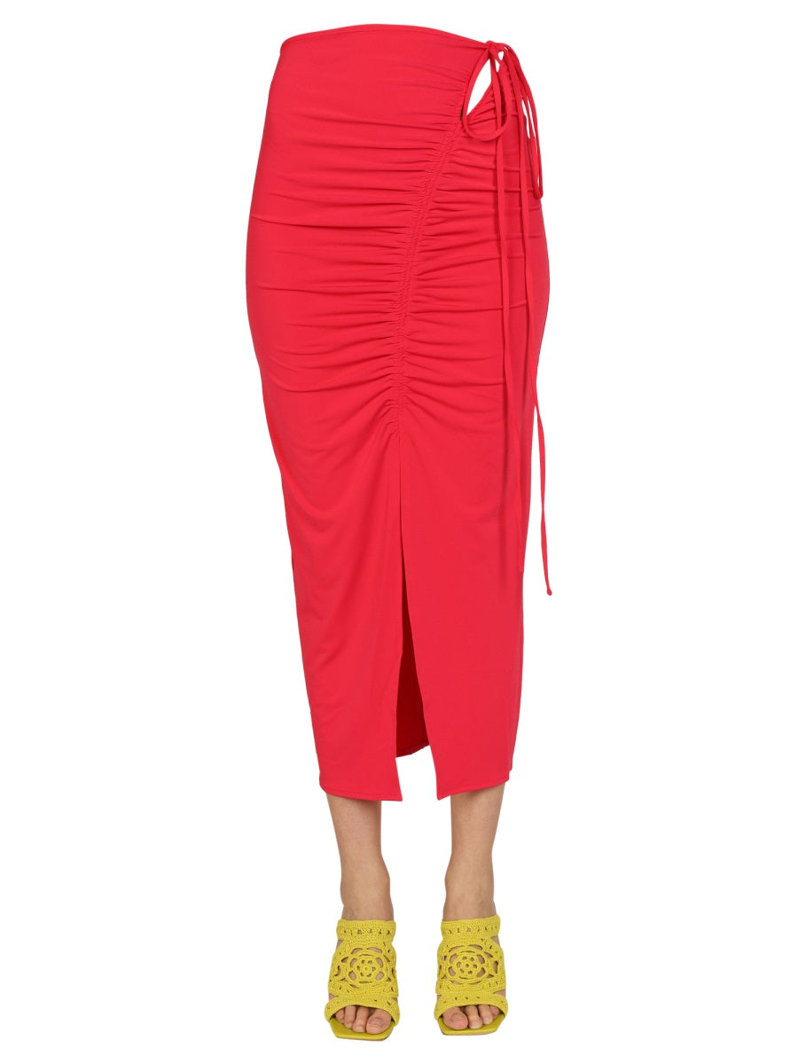 Ruched Midi Skirt