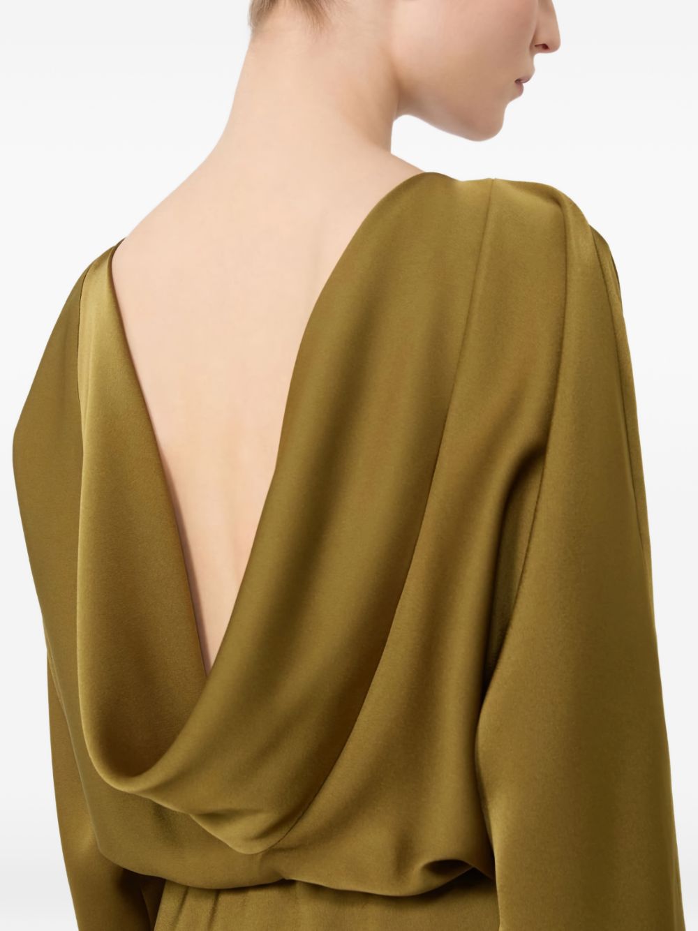 Maxi Dress with Draped Cowl Neckline