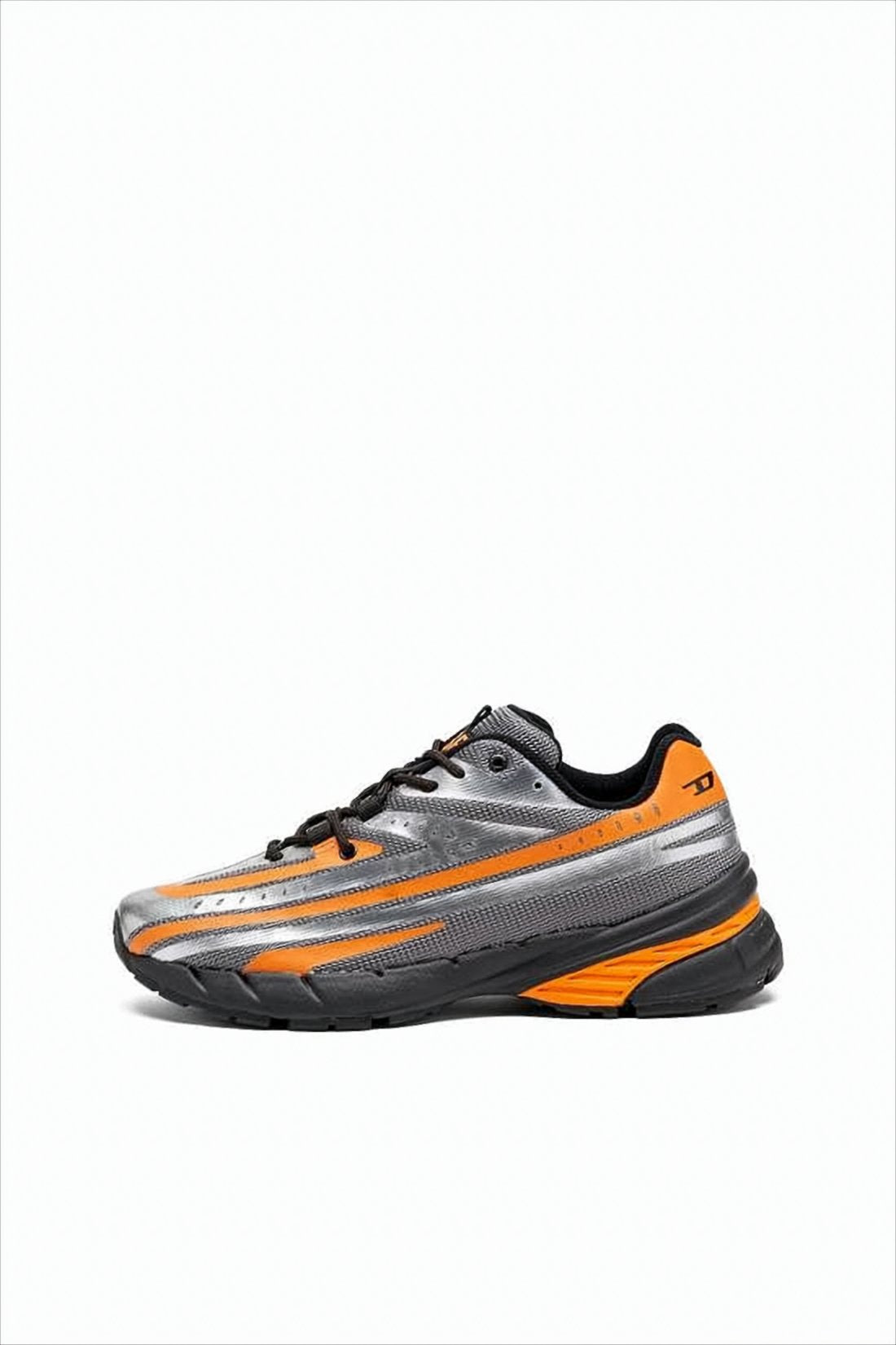 Aerodynamic Metallic Silver Sneakers