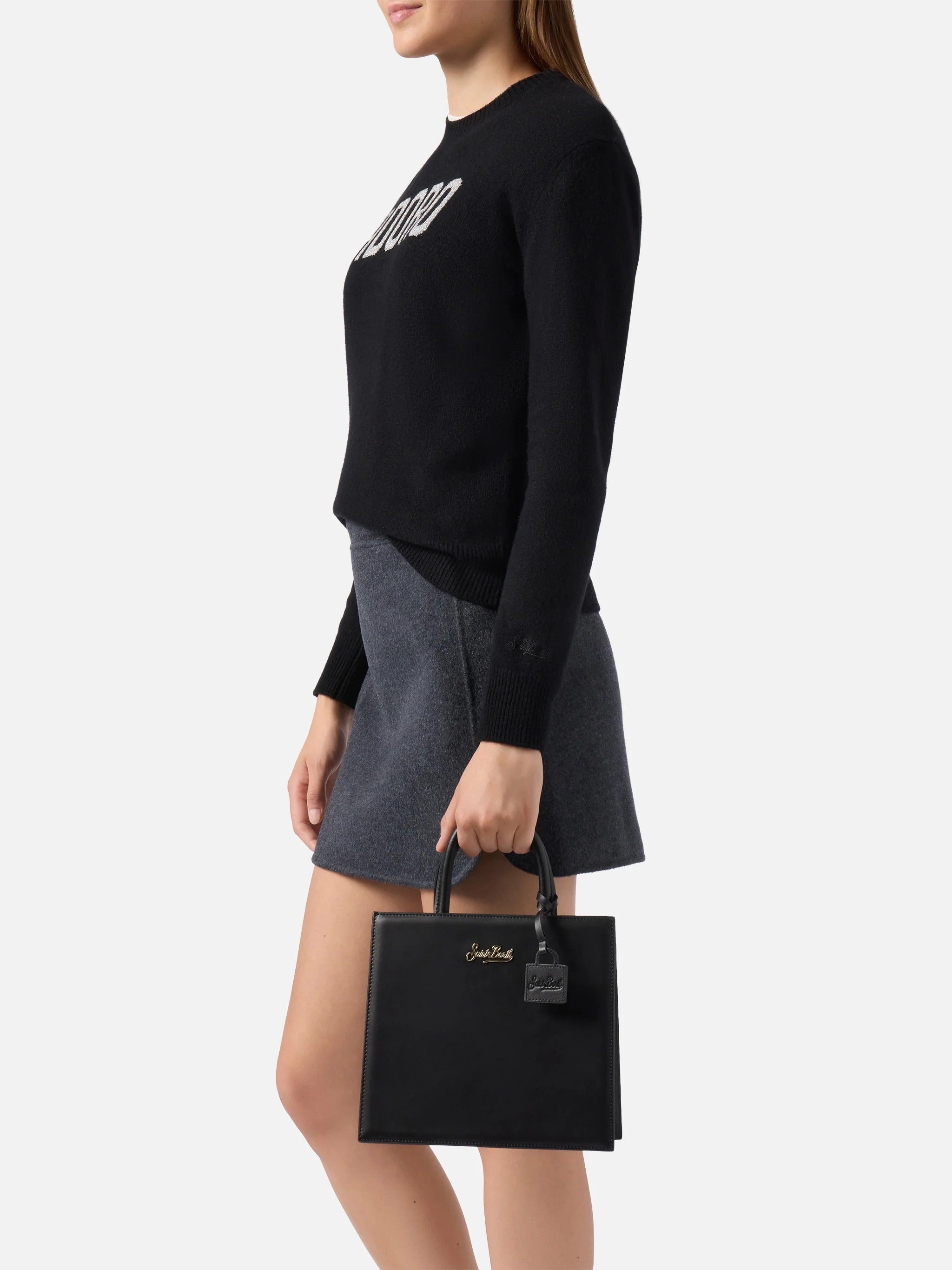 Compact Midi Tote Bag With Rectangular Silhouette