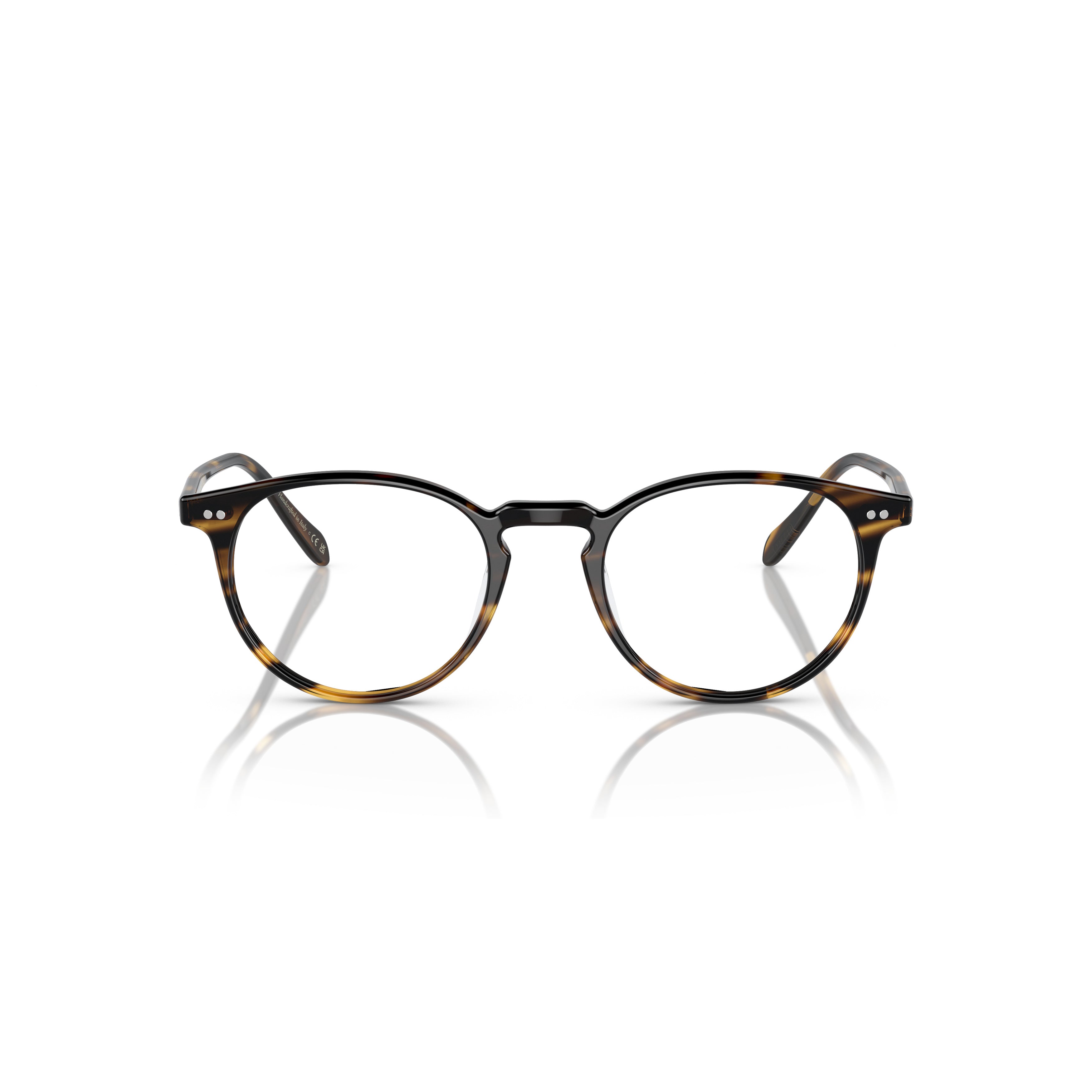 0ov5004 Round Tortoiseshell Frame Eyeglasses with Keyhole Bridge
