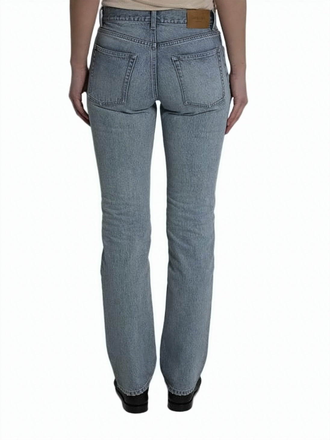Light Blue Straight-Leg Denim Pants