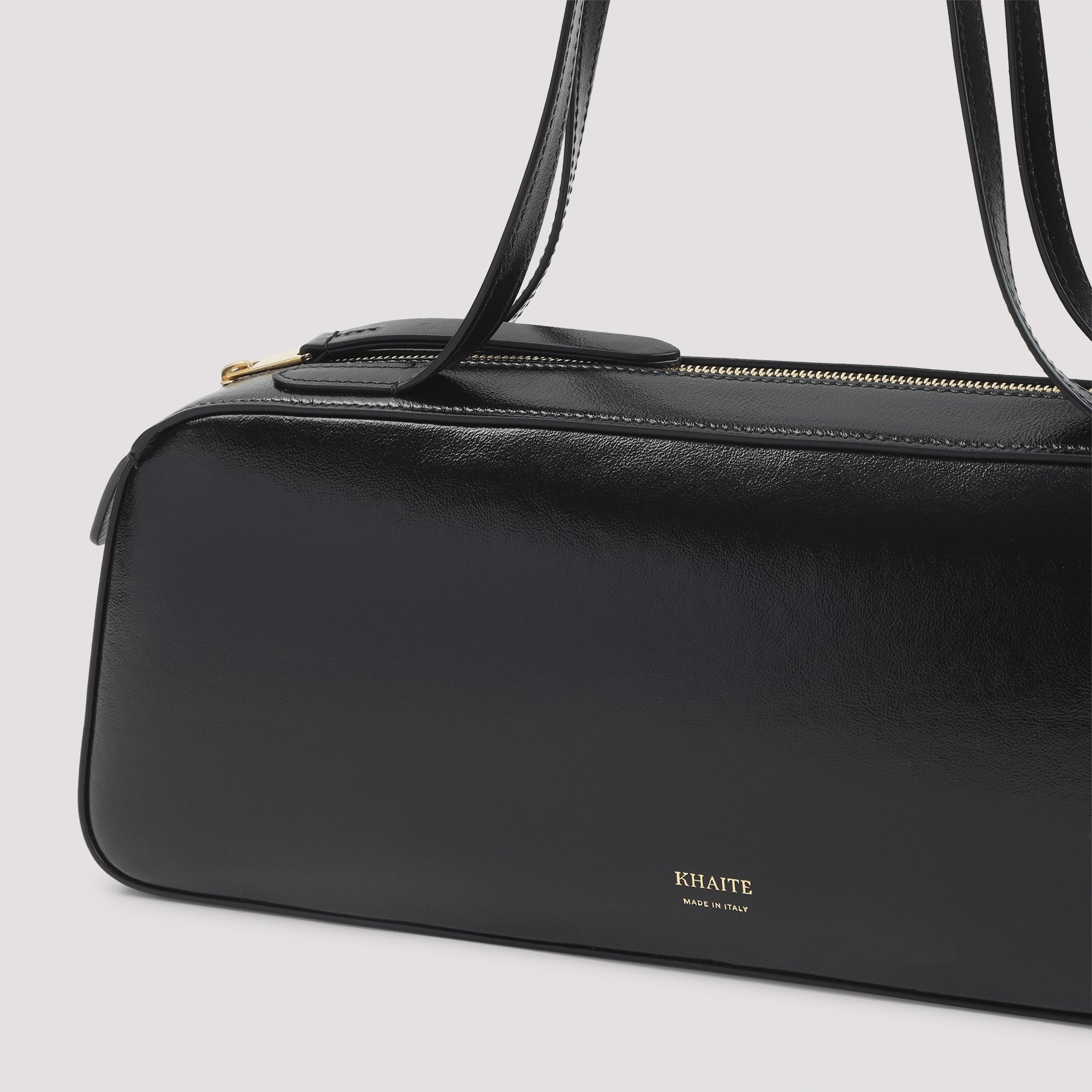 Calfskin Leather Shoulder Bag With Gold-Tone Branding