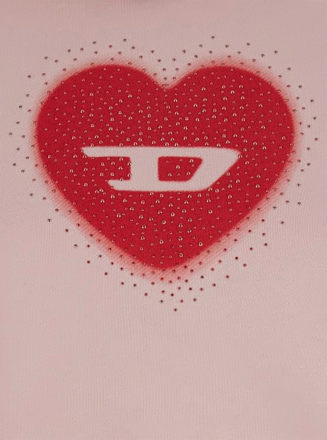 Cropped Long-Sleeve Hoodie with Heart Graphic