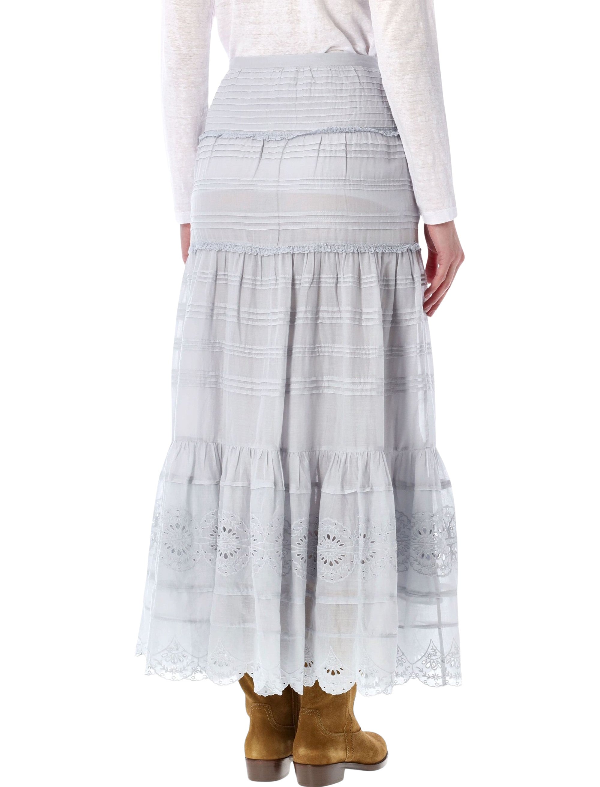 Paoline Organic Cotton & Lace Skirt