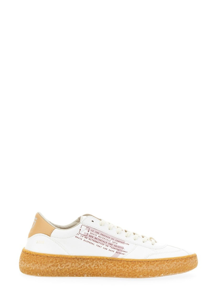 White Sneakers With Textured Details