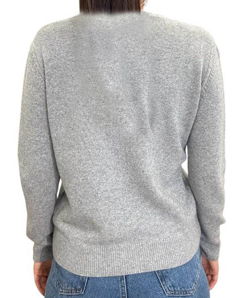 Heather Grey Sweatshirt with Playful Holiday Print