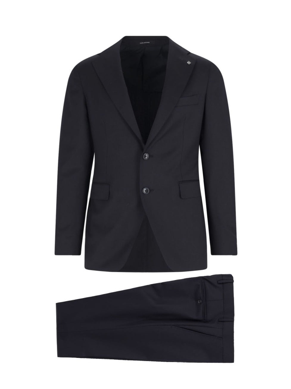 Double-Breasted Tailored Suit With Classic Navy Blazer
