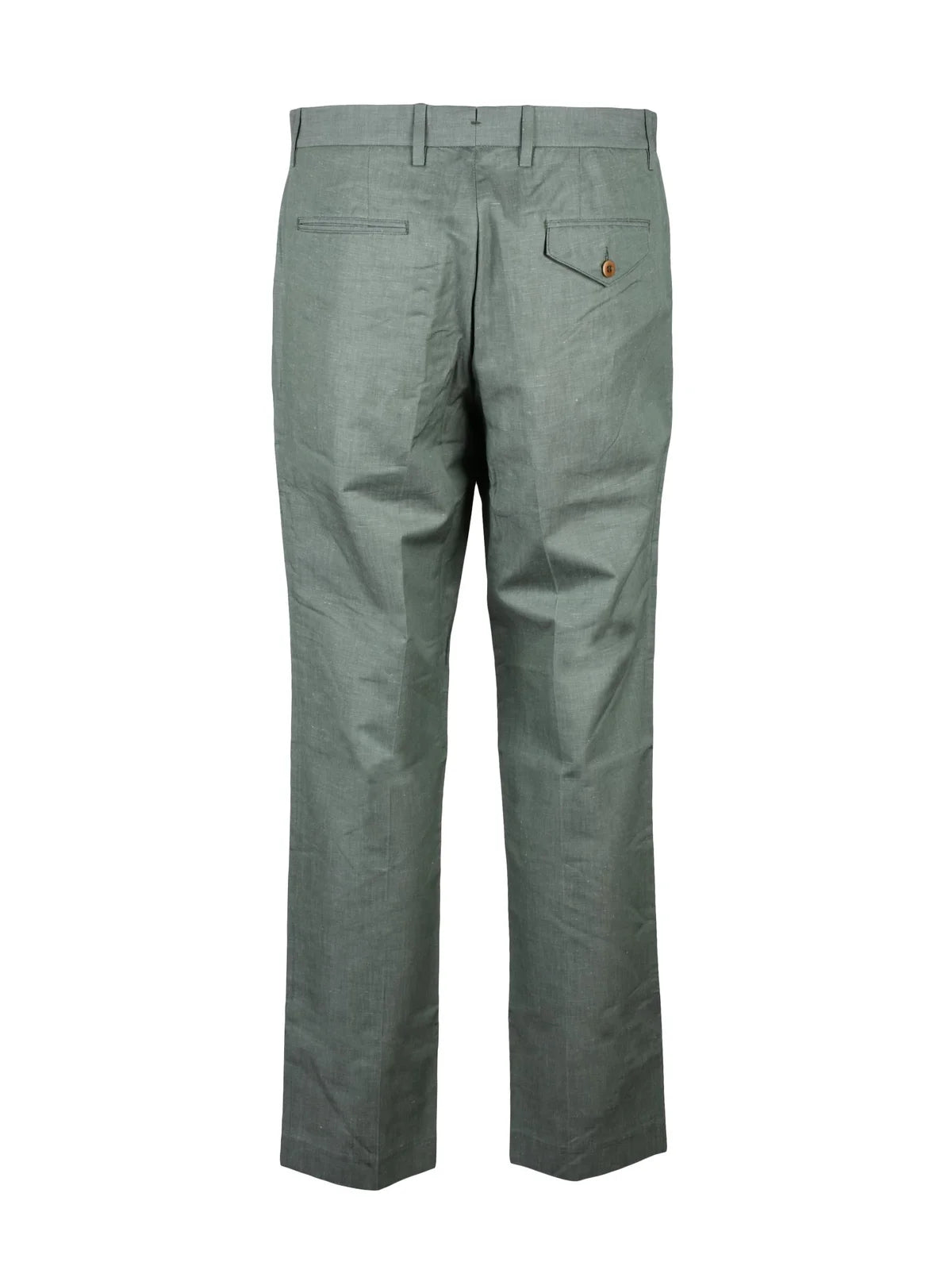 Hindustrie Cotton Linen Trousers - Sage Green