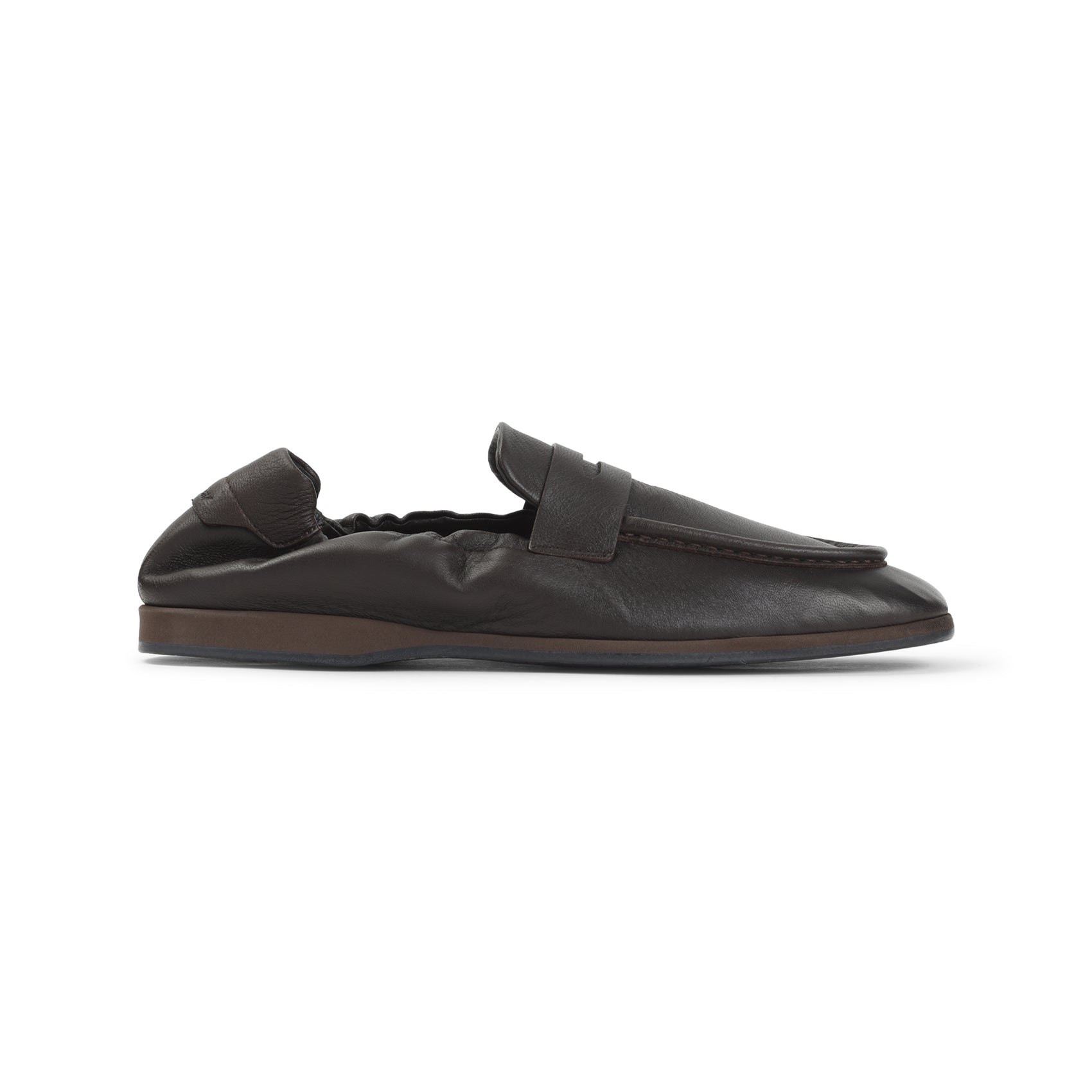 Minimalist Brown Loafers with Subtle Strap Detail