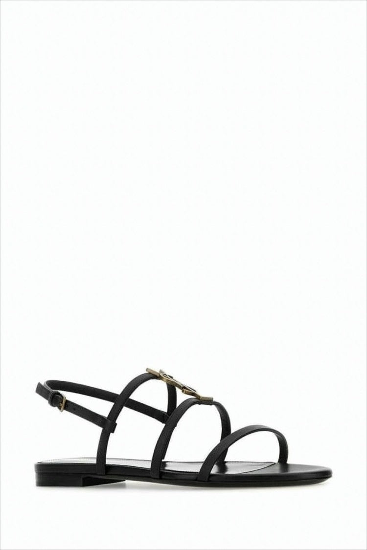 Black Calf Leather Sandals