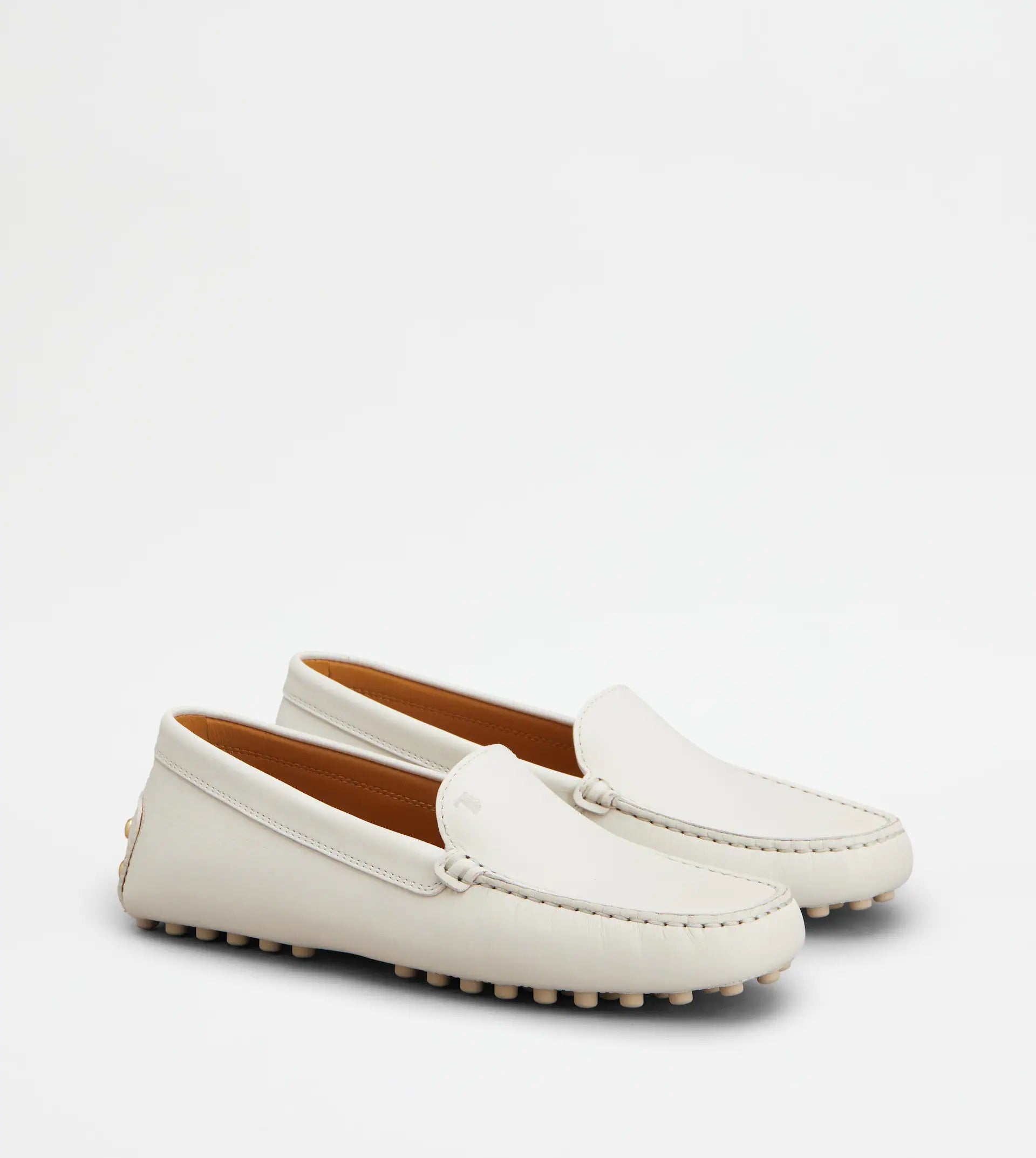 Gommino 22L Calfskin Slide Loafers – White