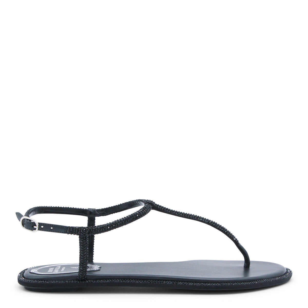 Black Leather Flats