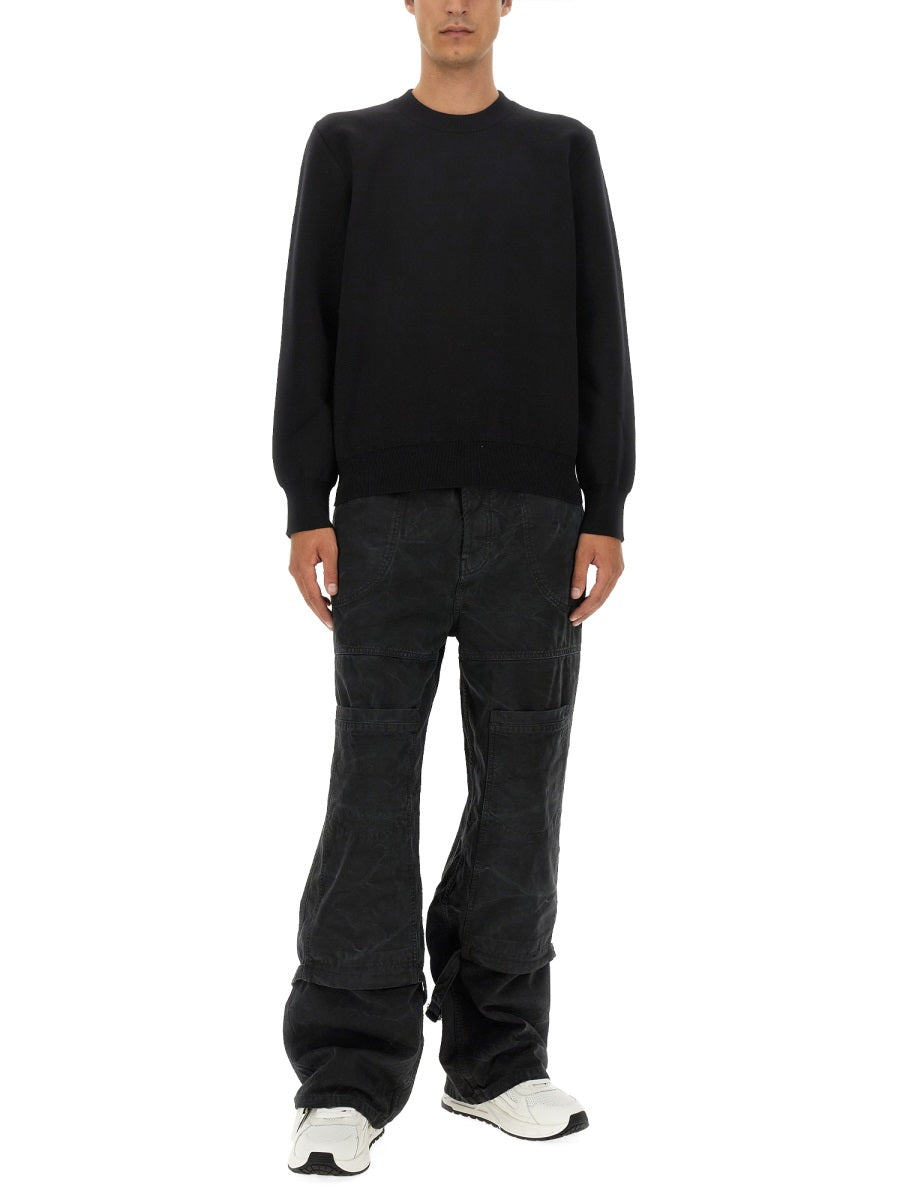 Regular Fit Cotton Sweatshirt with Embossed Logo