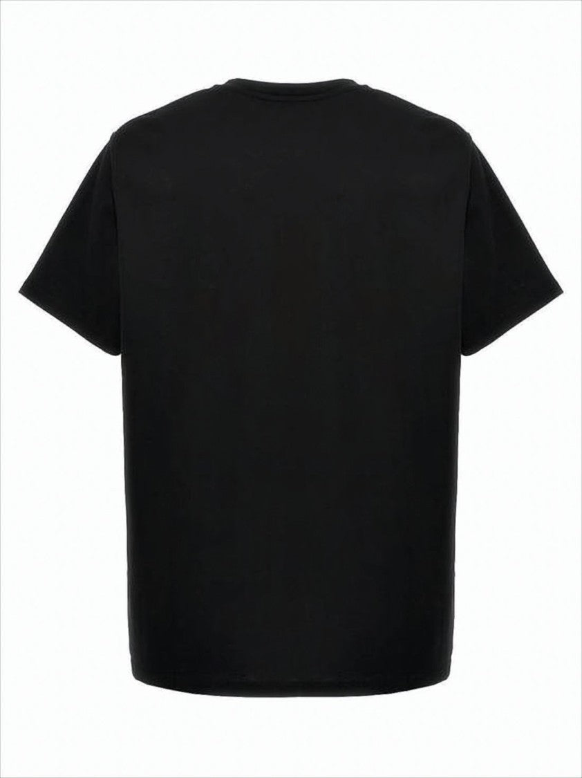 Relaxed Fit Black T-Shirt with Bold Logo Print