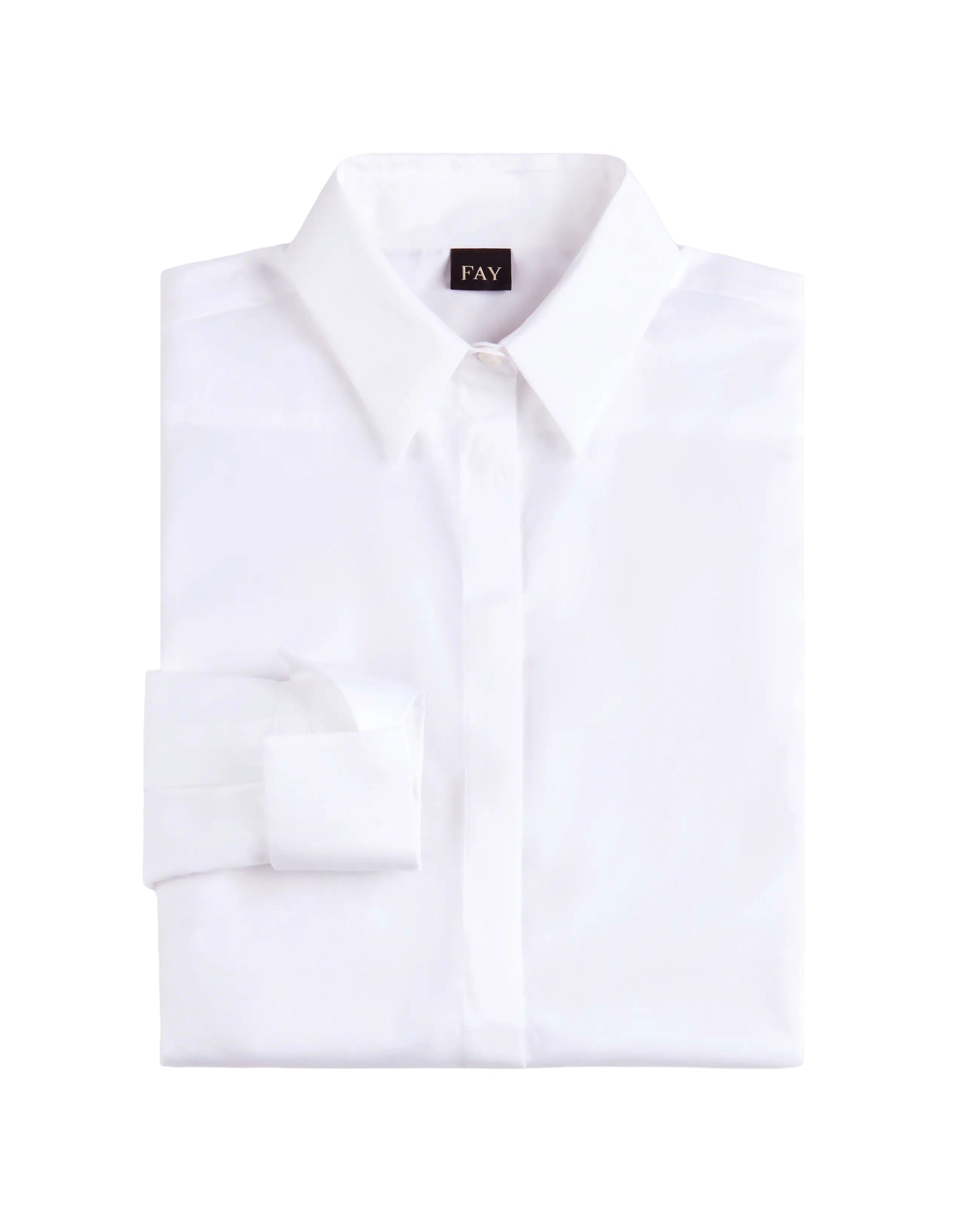 Slim-Fit Long-Sleeved Shirt with Classic Collar