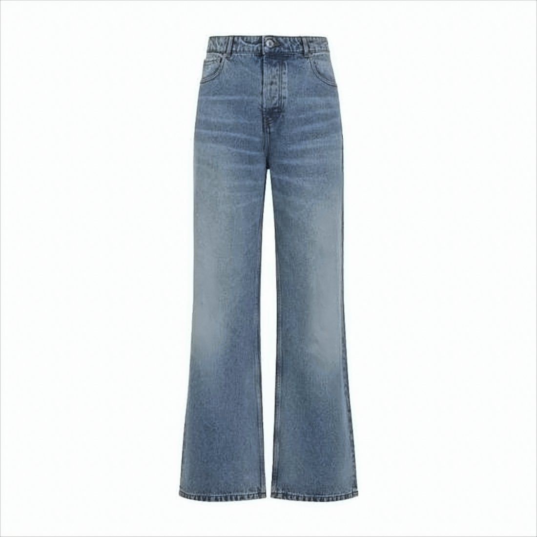 Five-Pocket Denim Pants with Flared Leg