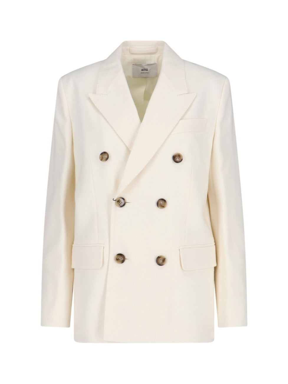 Double-Breasted Blazer – White