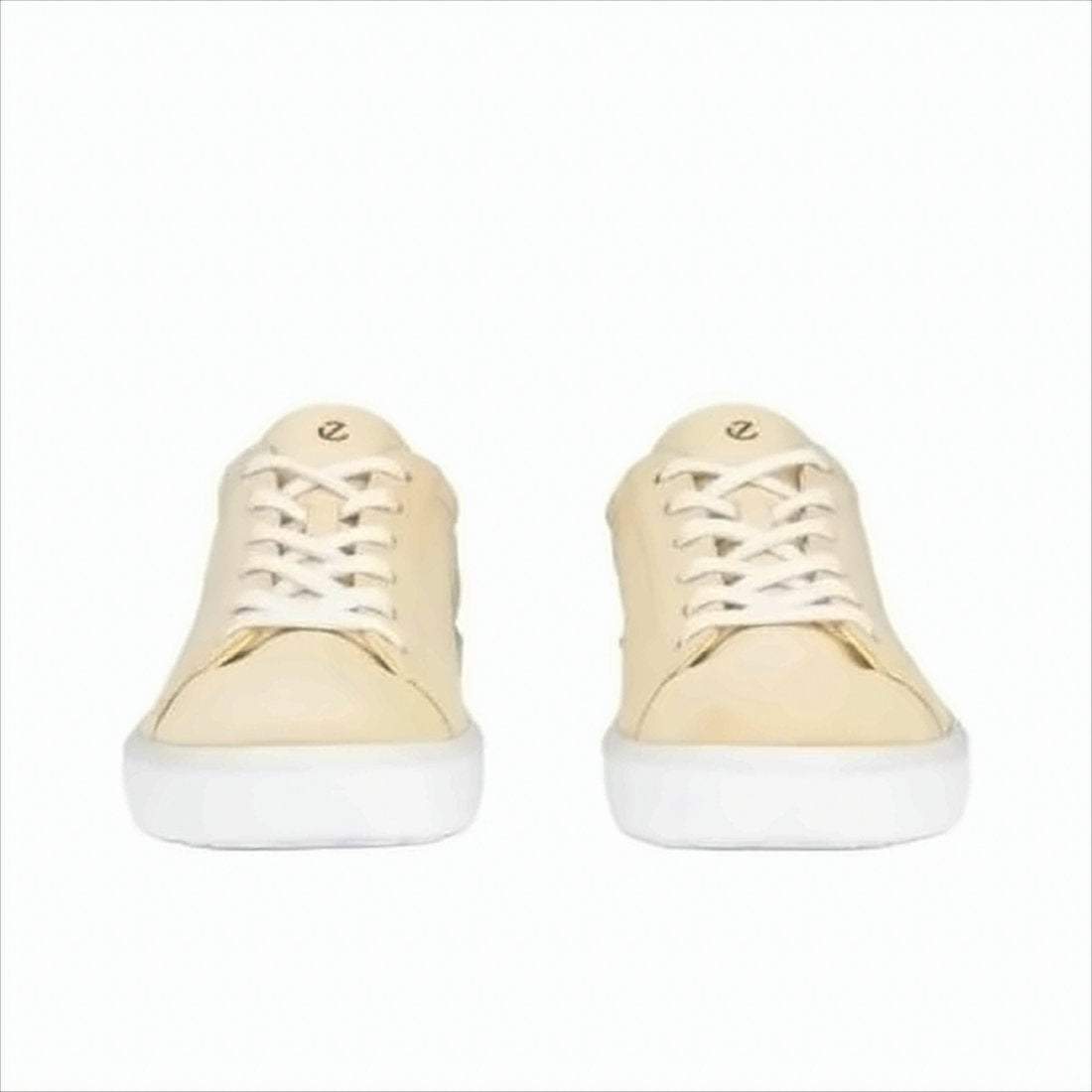 Minimalist Beige Leather Sneakers with Textured Sole