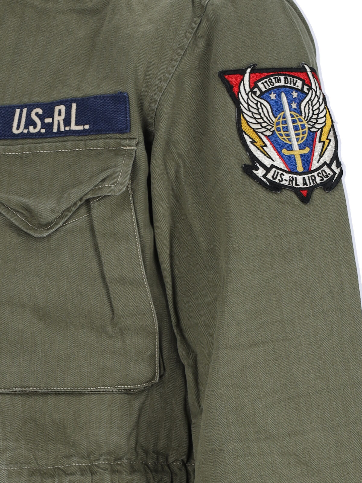 Military Jacket With Patch – Green