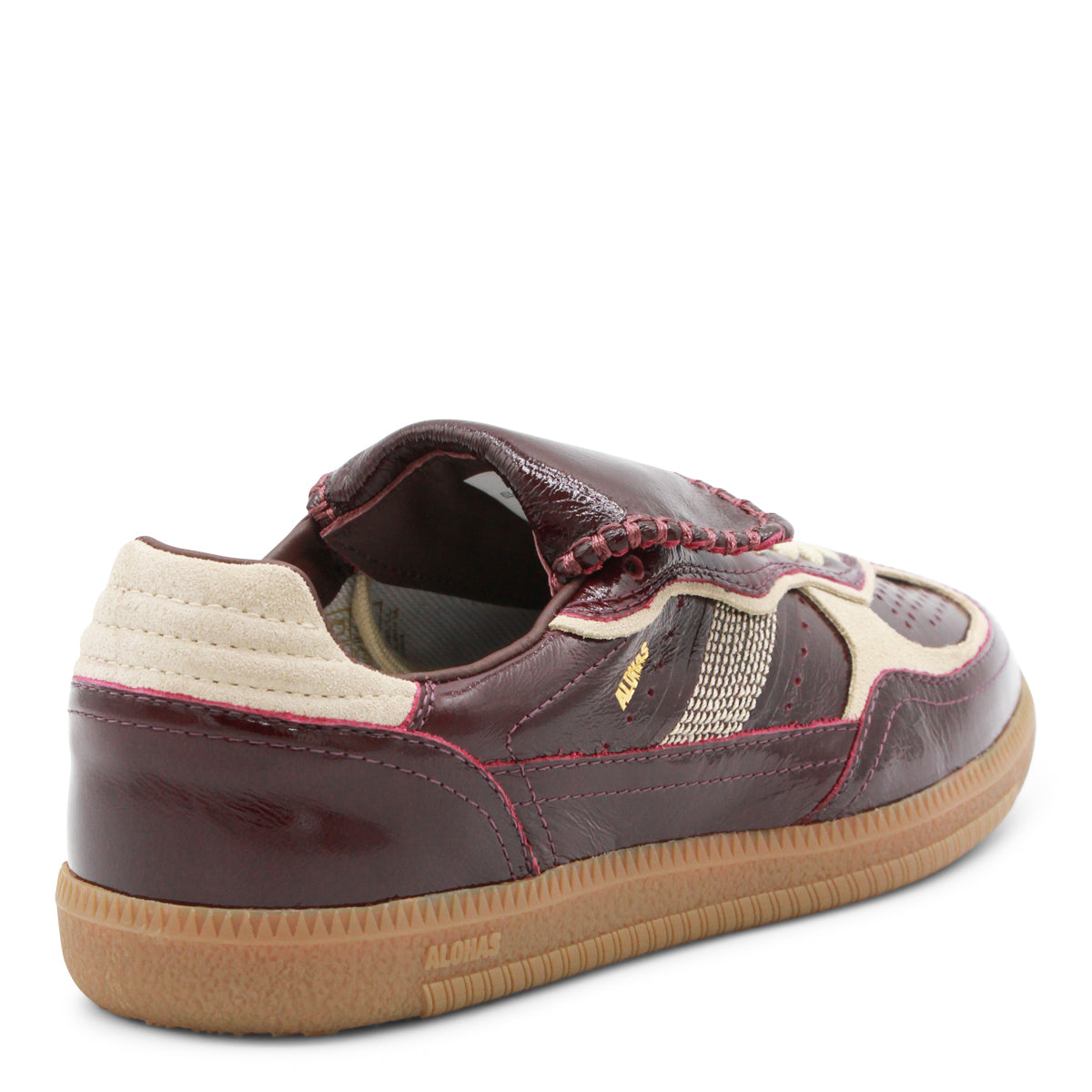 Onix Deep Burgundy Leather Sneakers with Contrast Detailing