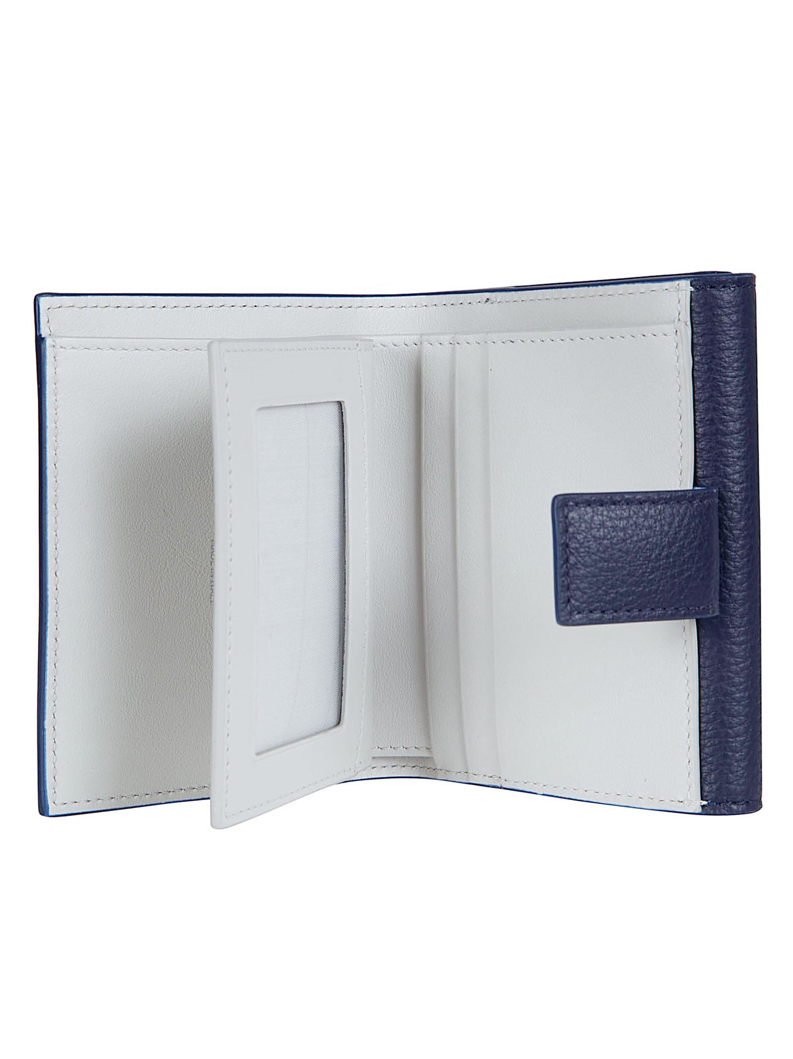Versatile French Wallet in Pebbled Calf Leather