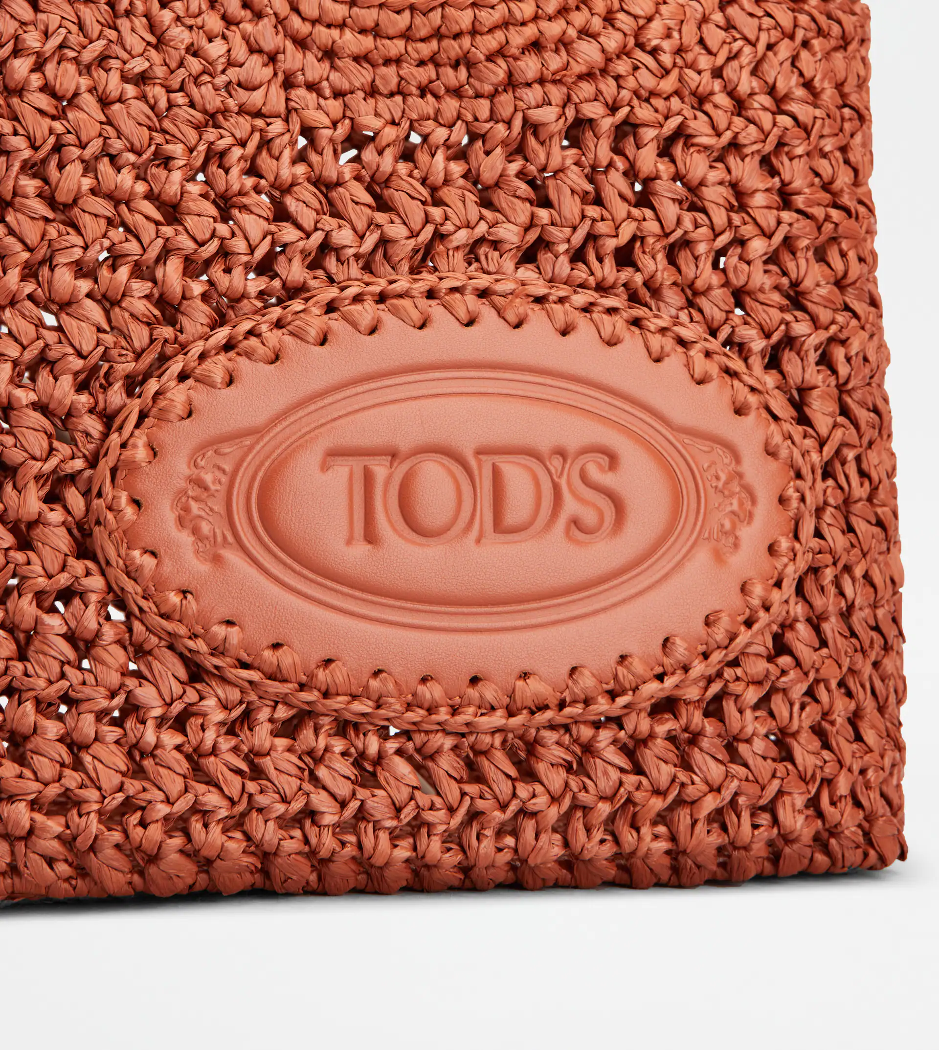 Textured Medium Tote Bag in Warm Terracotta