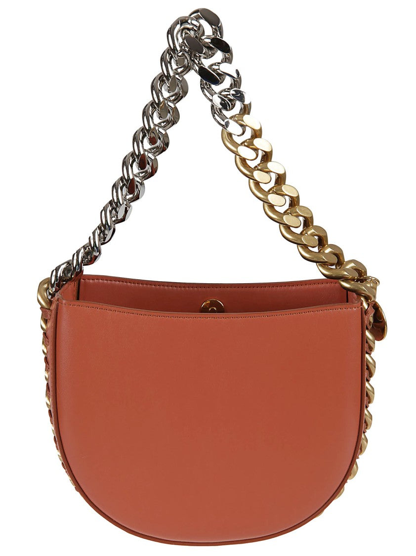 Half-Moon Shape Bag With Bold Chain Strap