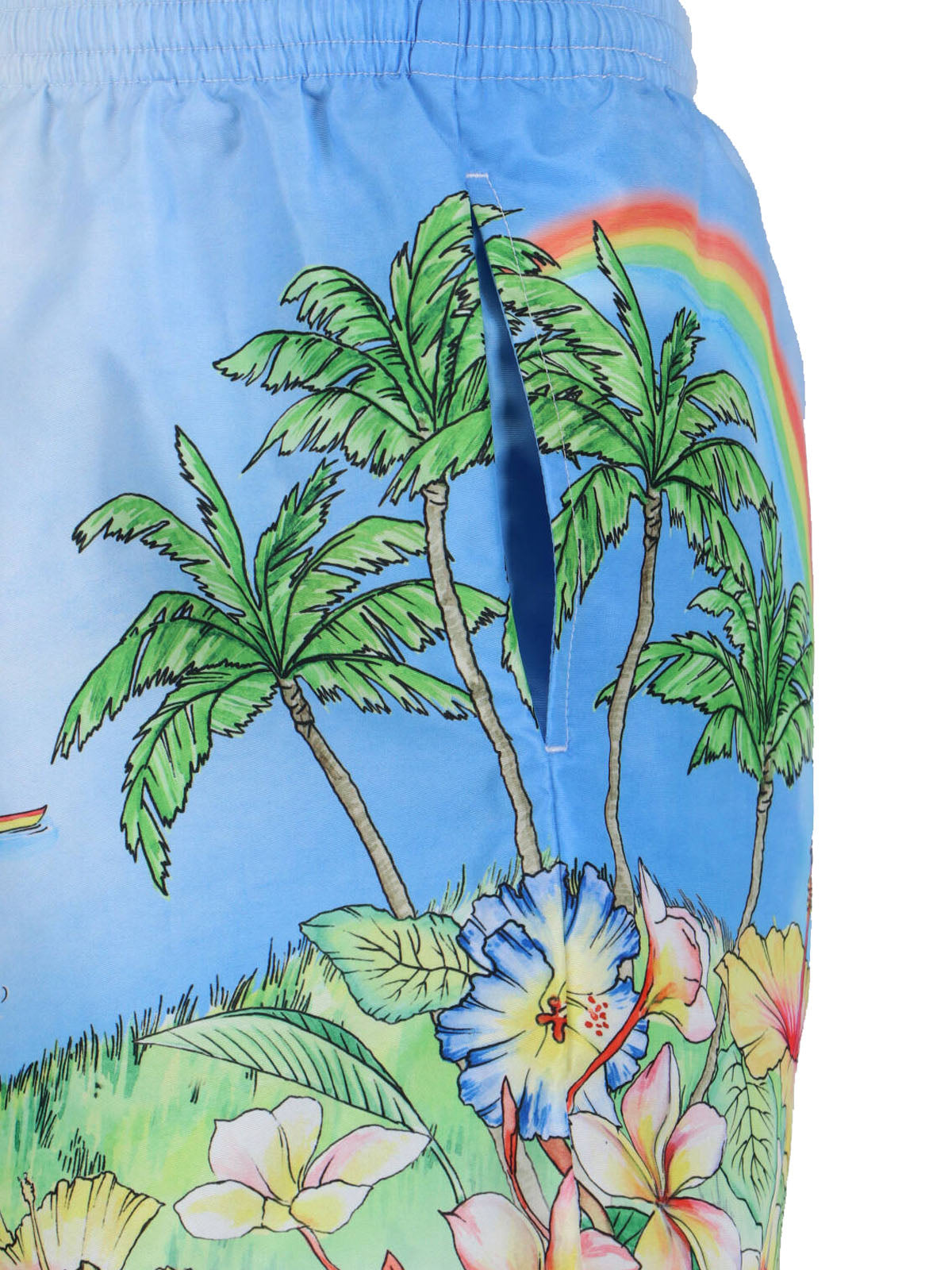 Mid-Rise Elasticated Aloha Print Shorts From Casablanca