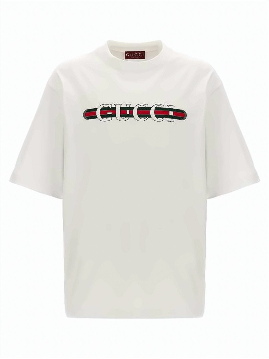 Relaxed Fit Short-Sleeved Crew Neck T-Shirt with Bold Stripe Design