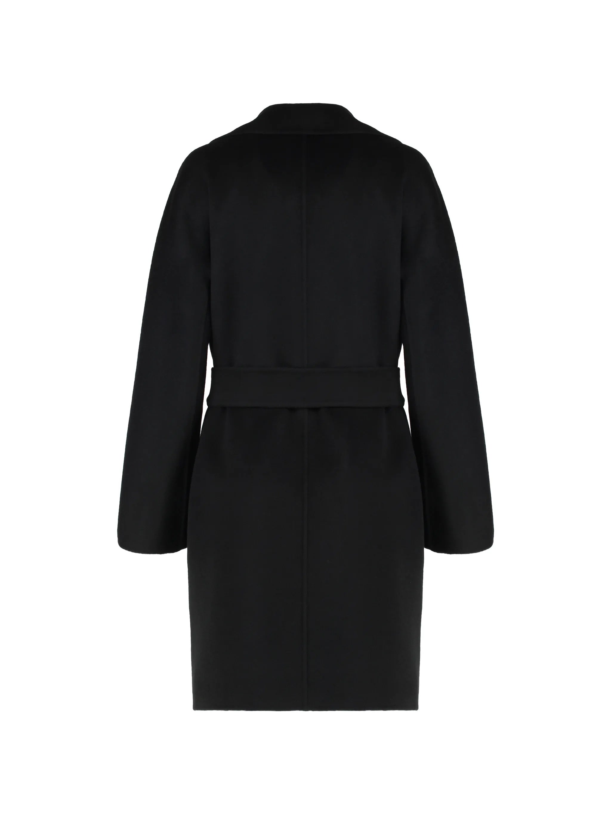 Black Tenore Wrap Tailored Coat